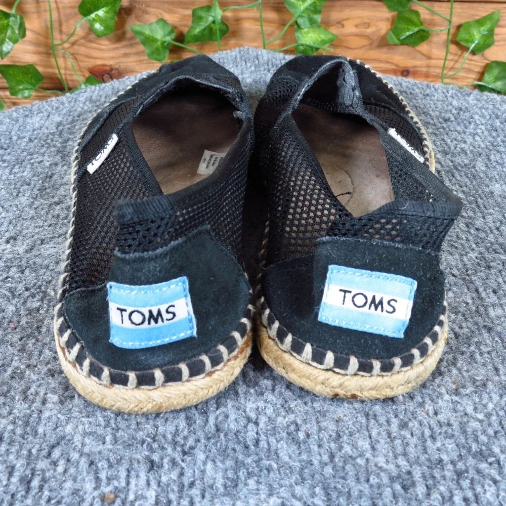 TOMS‎ Damen Mesh Alpargata Womens Espadrille Slip On Size 6.5 Casual Black Mesh